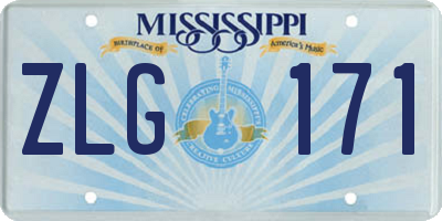 MS license plate ZLG171