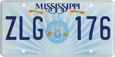 MS license plate ZLG176