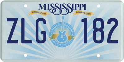MS license plate ZLG182
