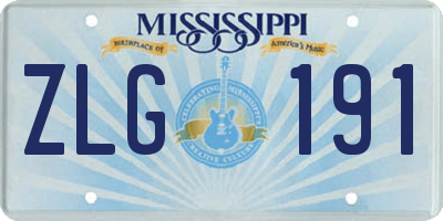 MS license plate ZLG191