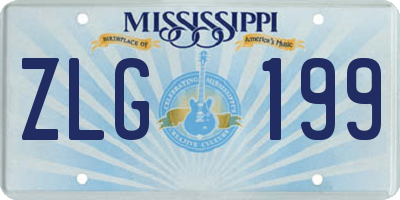 MS license plate ZLG199