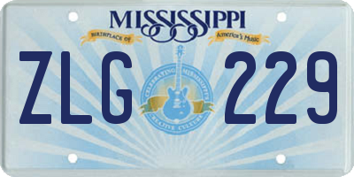 MS license plate ZLG229
