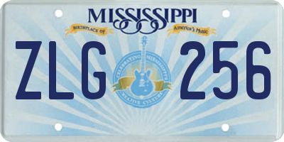 MS license plate ZLG256