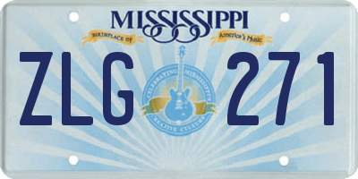 MS license plate ZLG271