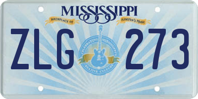 MS license plate ZLG273