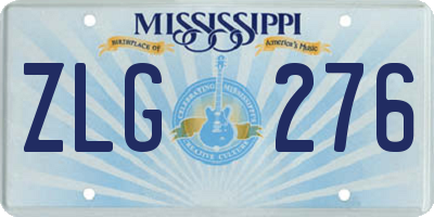 MS license plate ZLG276
