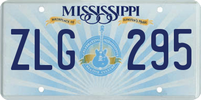 MS license plate ZLG295