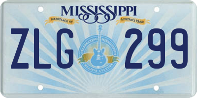 MS license plate ZLG299