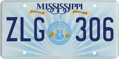 MS license plate ZLG306