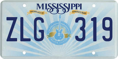 MS license plate ZLG319