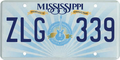 MS license plate ZLG339