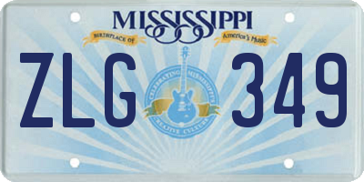 MS license plate ZLG349