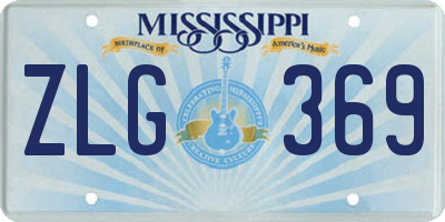 MS license plate ZLG369