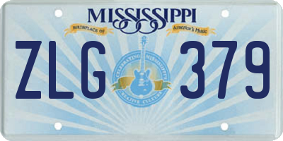 MS license plate ZLG379