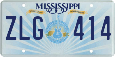MS license plate ZLG414