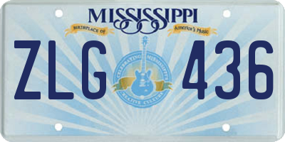 MS license plate ZLG436