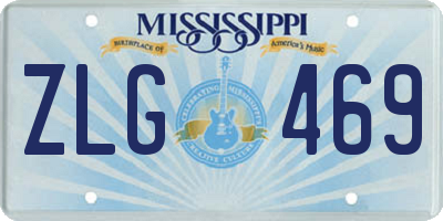 MS license plate ZLG469