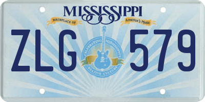 MS license plate ZLG579