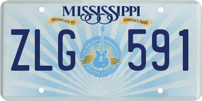 MS license plate ZLG591