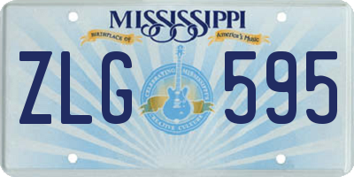 MS license plate ZLG595