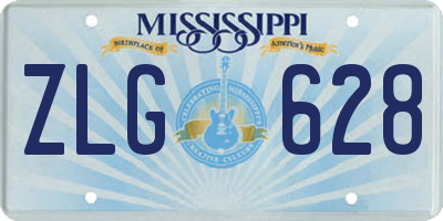 MS license plate ZLG628