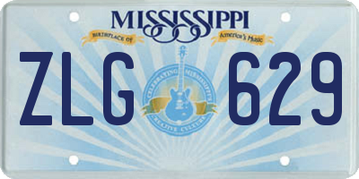MS license plate ZLG629