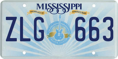 MS license plate ZLG663