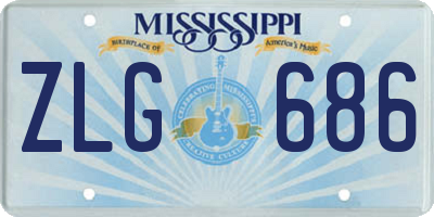 MS license plate ZLG686
