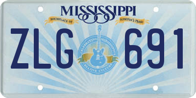 MS license plate ZLG691