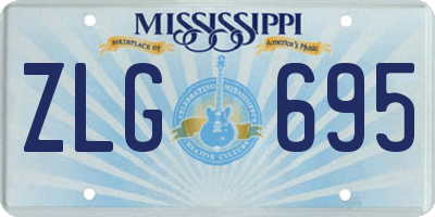 MS license plate ZLG695