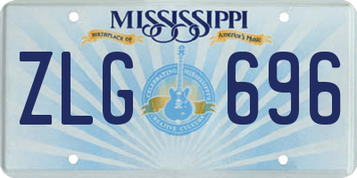 MS license plate ZLG696