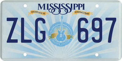 MS license plate ZLG697