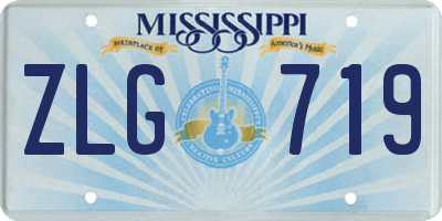 MS license plate ZLG719