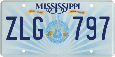 MS license plate ZLG797