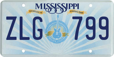 MS license plate ZLG799