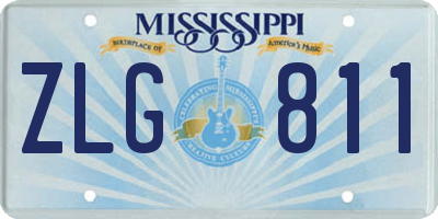 MS license plate ZLG811