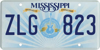 MS license plate ZLG823