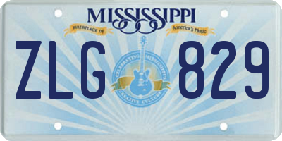 MS license plate ZLG829