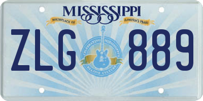 MS license plate ZLG889