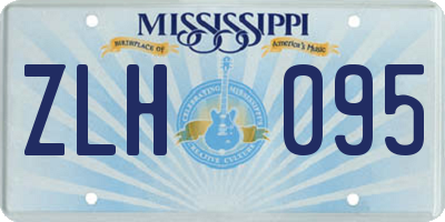 MS license plate ZLH095