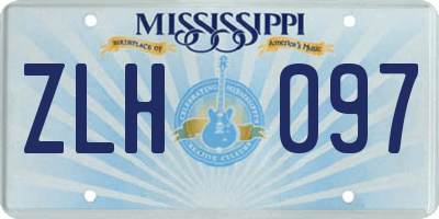 MS license plate ZLH097