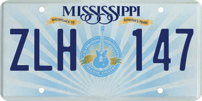 MS license plate ZLH147