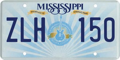 MS license plate ZLH150
