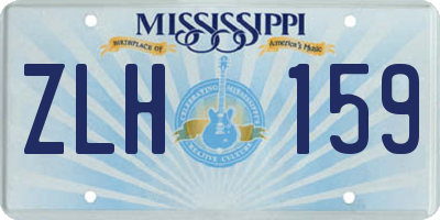 MS license plate ZLH159