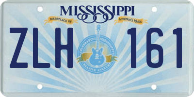 MS license plate ZLH161