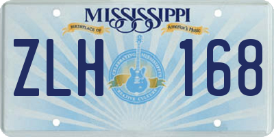 MS license plate ZLH168
