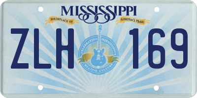 MS license plate ZLH169