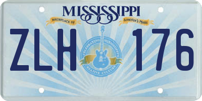 MS license plate ZLH176