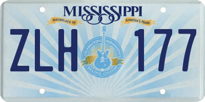 MS license plate ZLH177