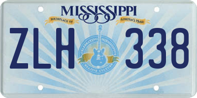 MS license plate ZLH338